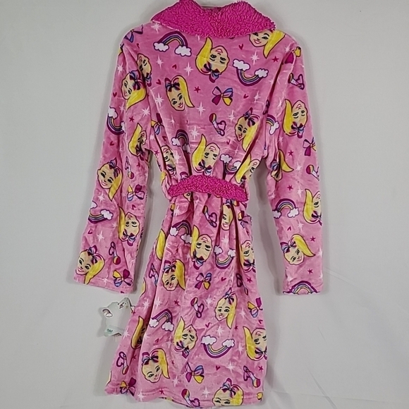 NEW Jojo Siwa Girls Pink Luxe Plush Pajama Robe Size 12 MSRP $42 - Picture 5 of 7